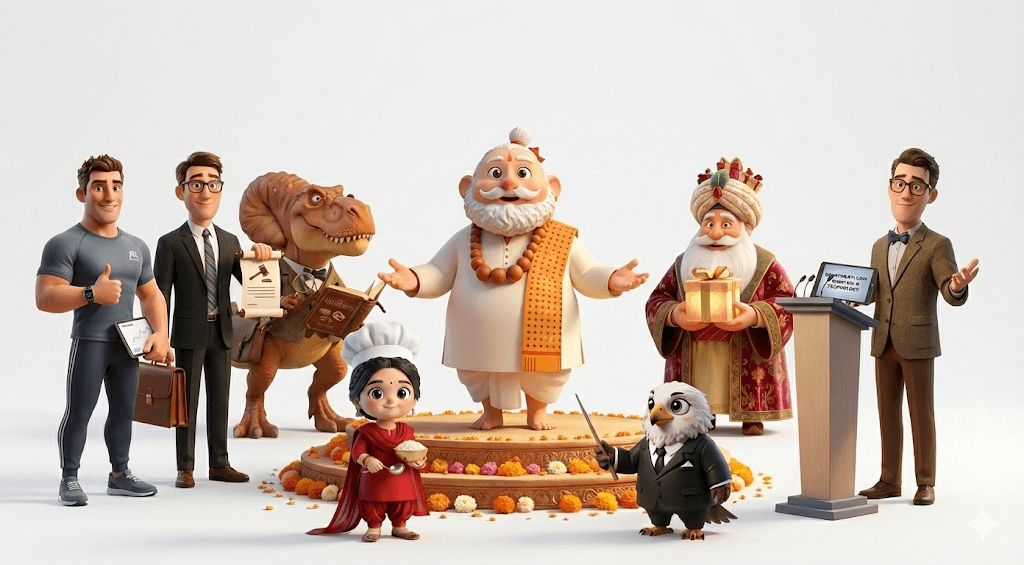 SMART मूर्ति AI Characters - Pandit, Advocate, Chef, and more